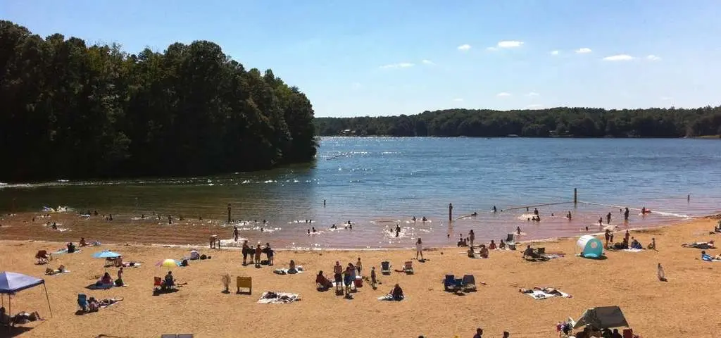 Lake Norman State Park beach from above