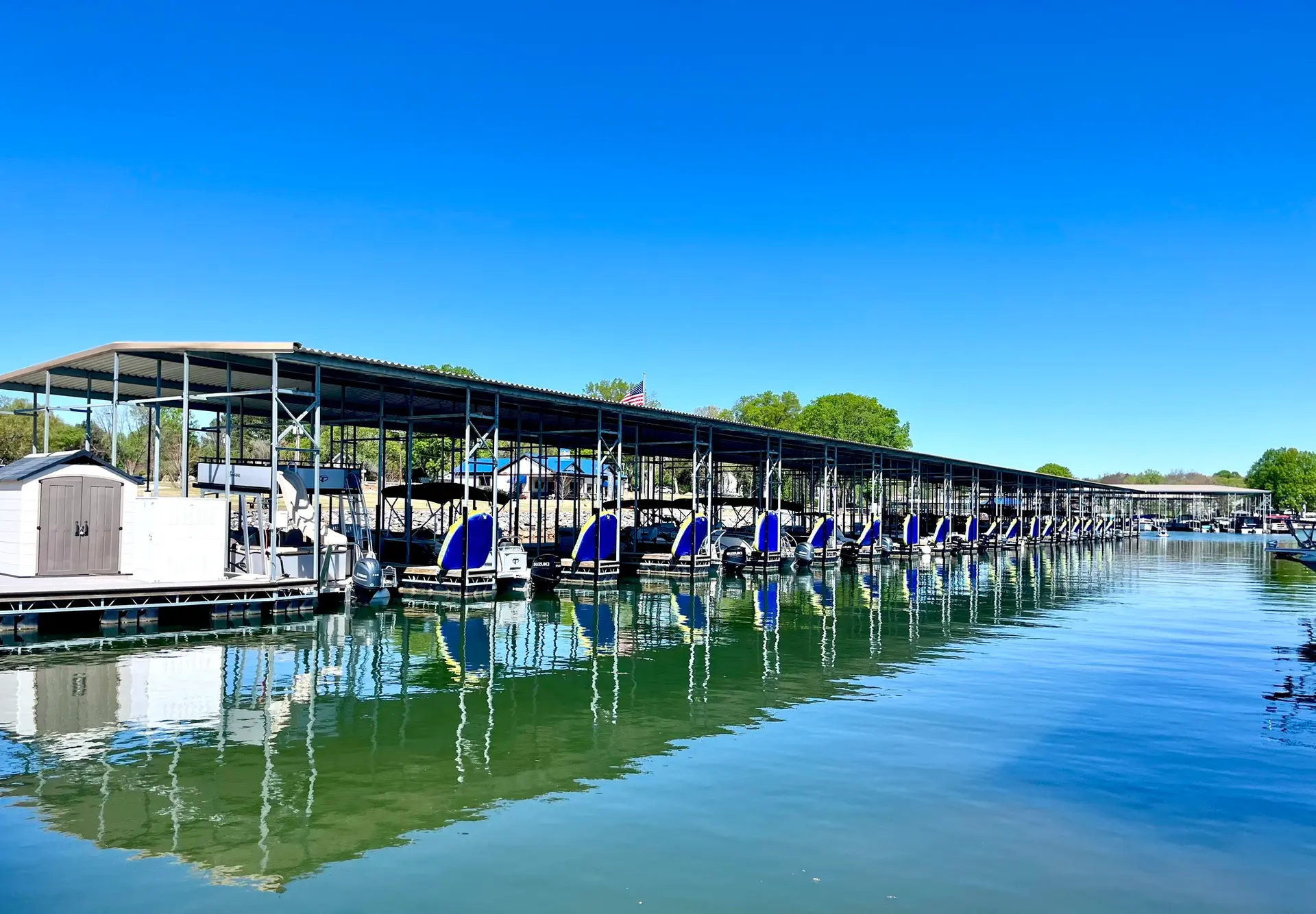 Marina docks on Lake Norman