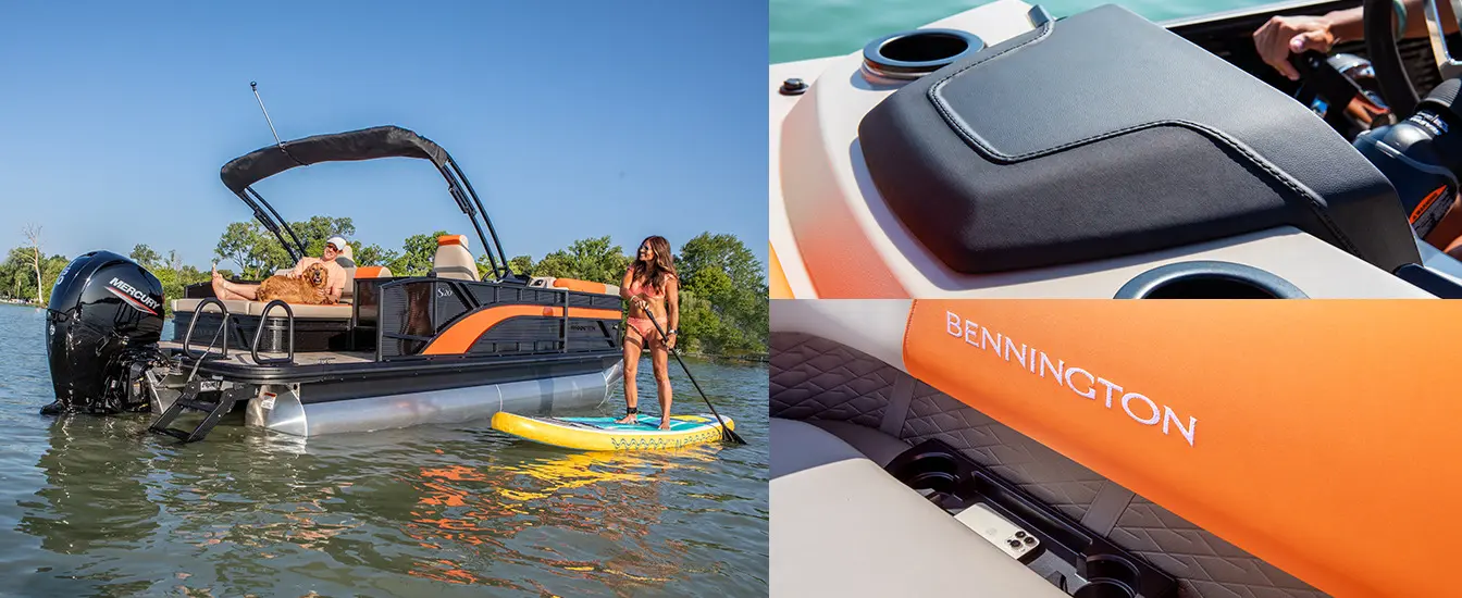 Paddleboard launch from a Bennington rental on Lake Norman